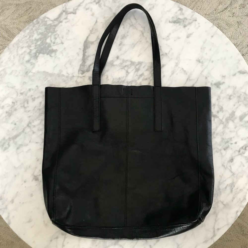 Classic Lucky Brand Black Leather Tote